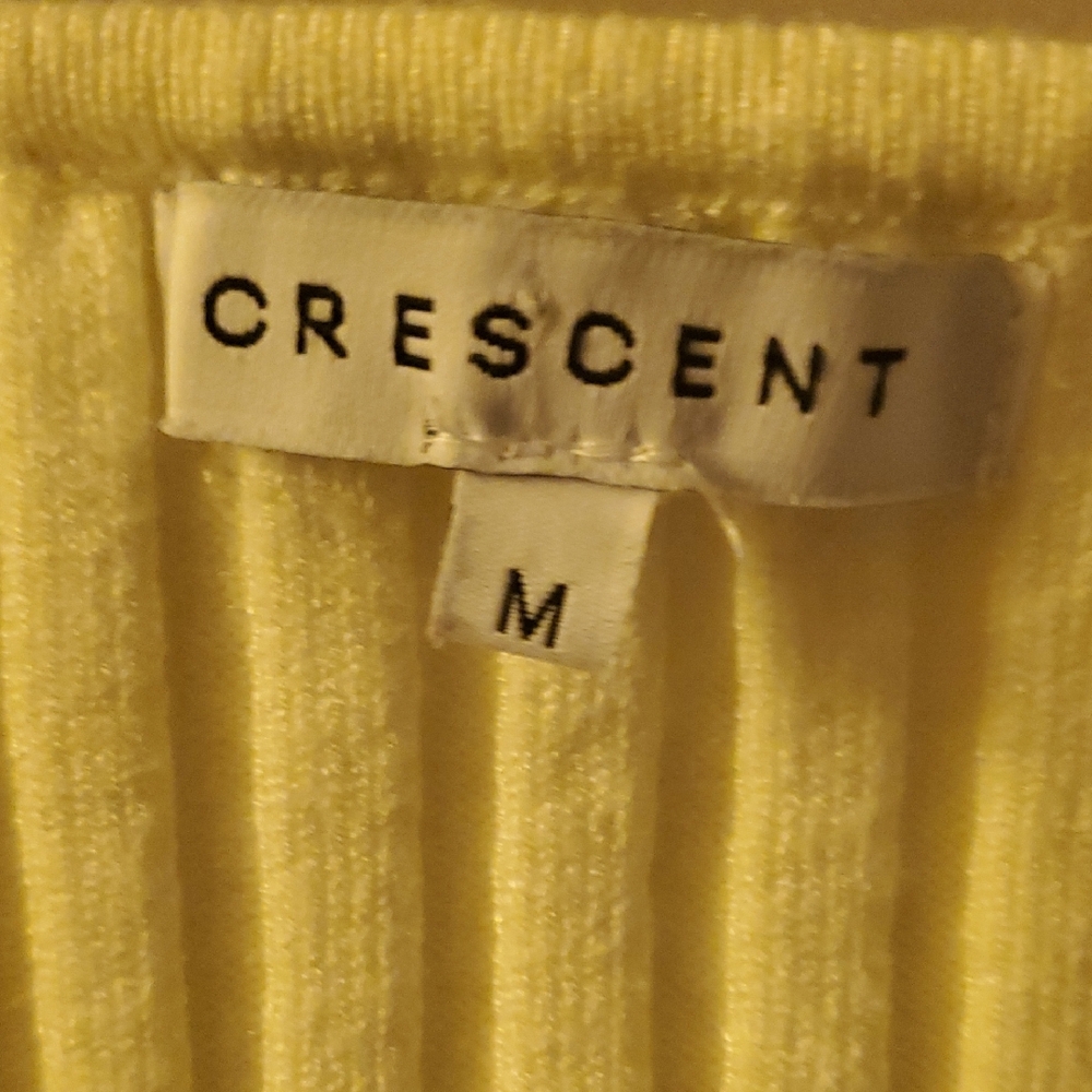 Crescent Light Yellow Ribbed Knit Top - Picture 2 of 6
